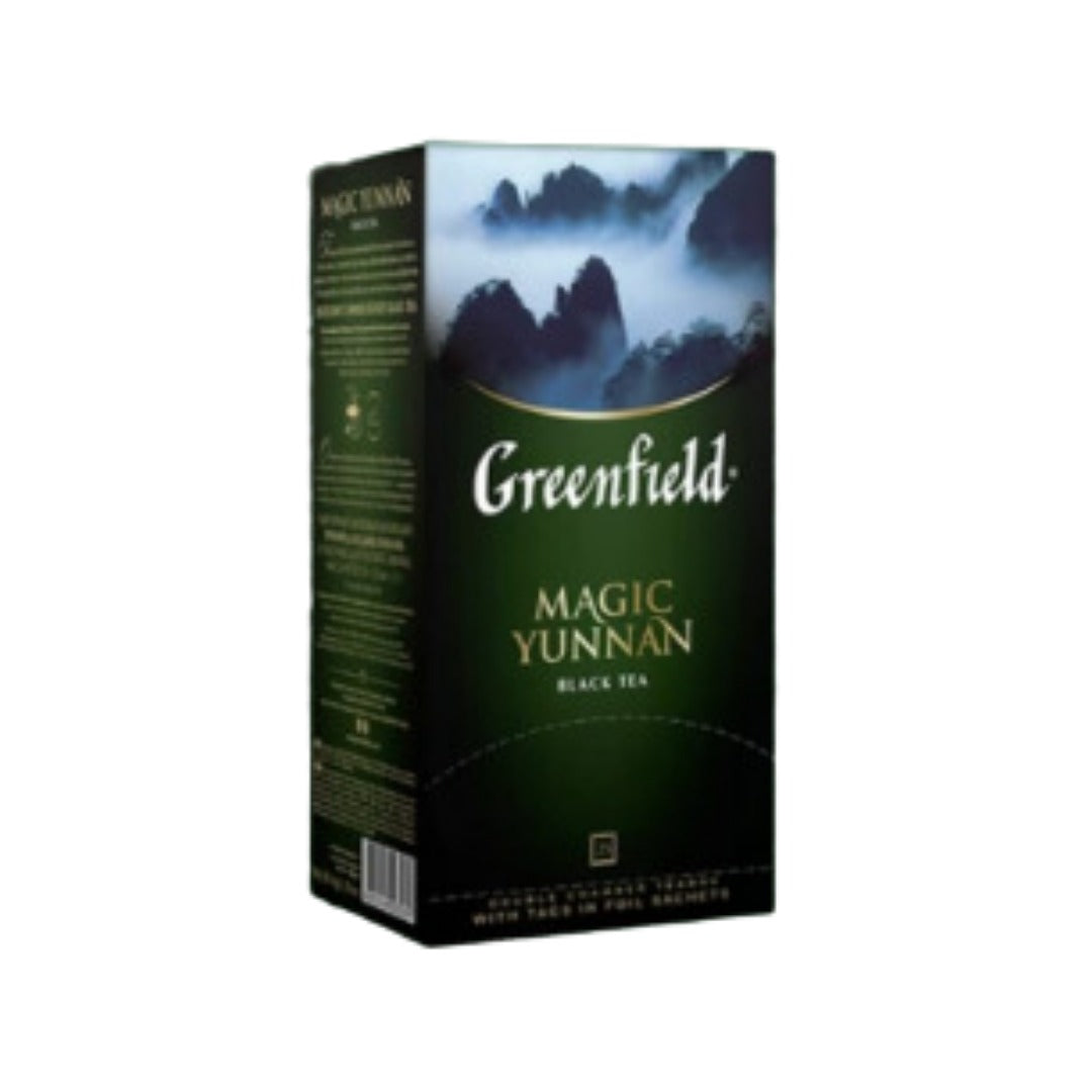 Greenfield black tea Magic Yunnan 25bags – RUSSIAN MEDIA
