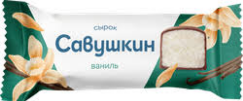 Glazed cheese curd with vanilla flavor, 23% fat,40g