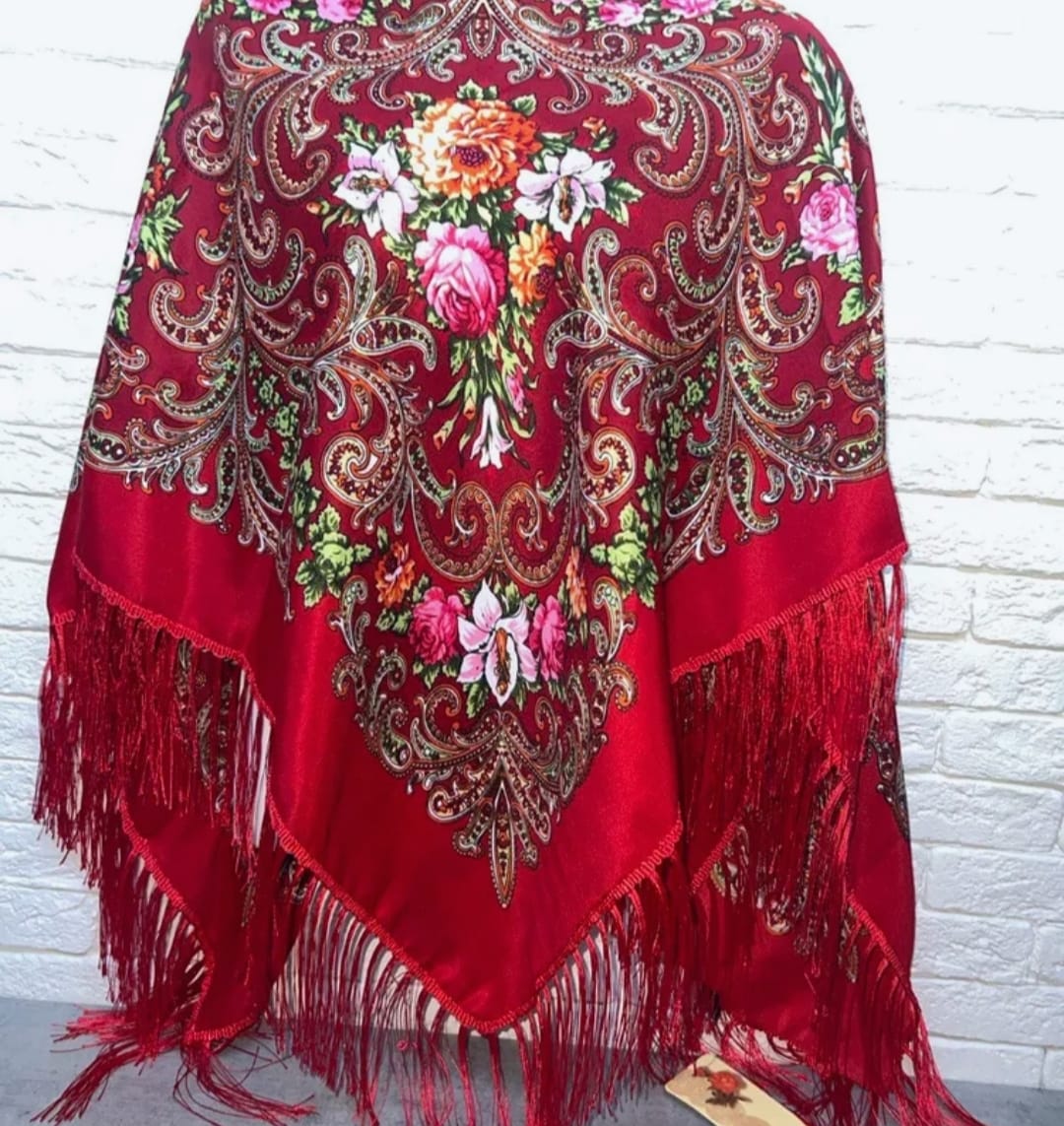 Русский платок,80% шерсти/Russian shawl,80% wool
