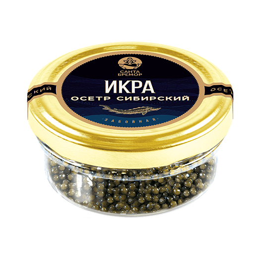 Siberian sturgeon original black caviar, 50 g