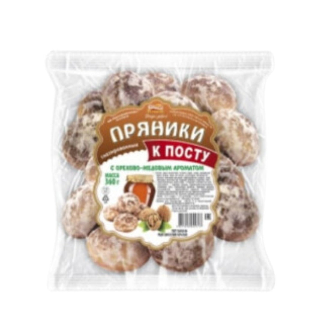 gingerbread for fasting with nuts and honey flavor 360g,