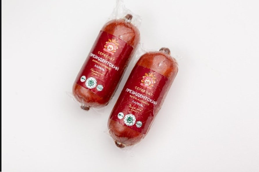 Салями сервелат "Президентский" варёно-копчёный, Халяль/Salami-servelate "President" , boiled-smoked, halal,410g