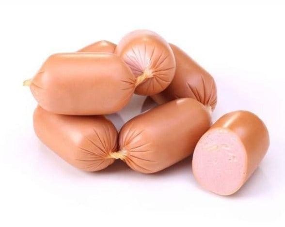 Boiled thick frankfurters with cheese, 1kg