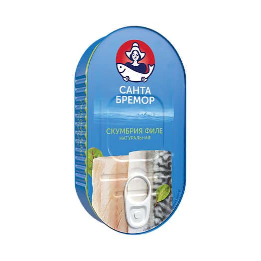Natural mackerel canned with added oil, 175 g