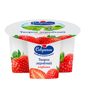 Cottage cheese with strawberry 5%fat