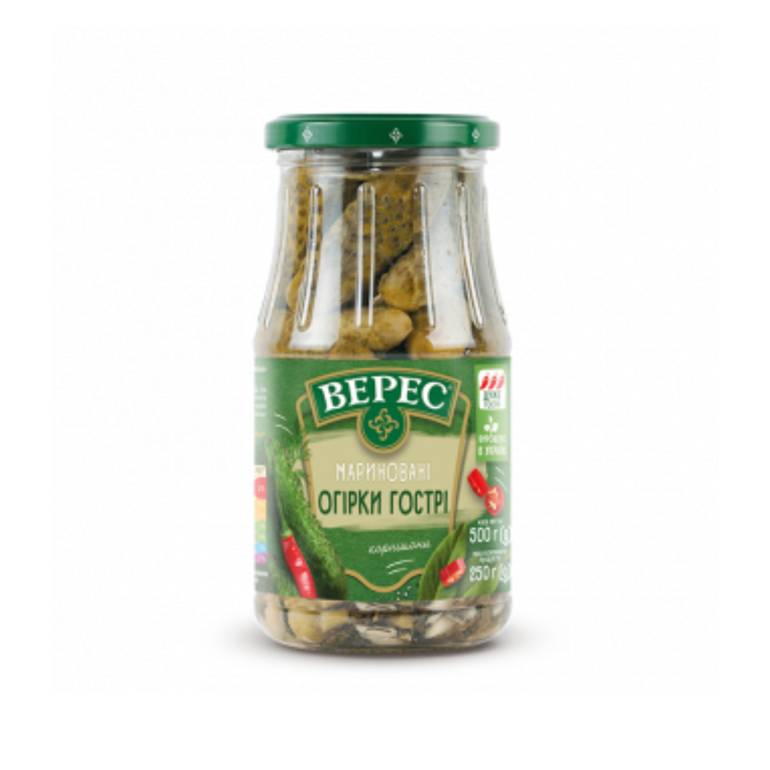 Pickled hot cornichons 500G