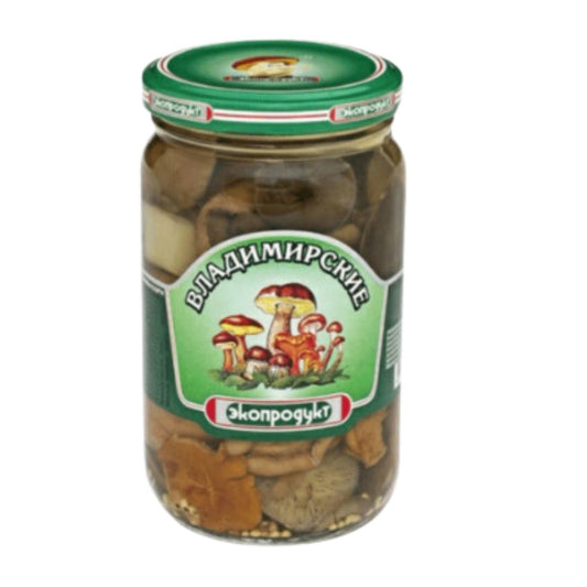 Assorted canned mushrooms Vladimirskie,350g