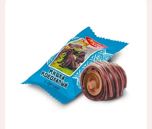 chocolate candies "clumpy bear" with nuts spread and nuts 1kg