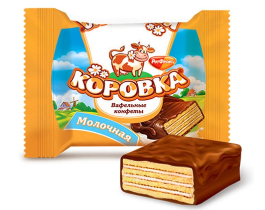 glazed wafers milky cow 150g