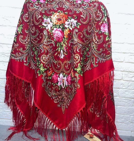 Русский платок,80% шерсти/Russian shawl,80% wool