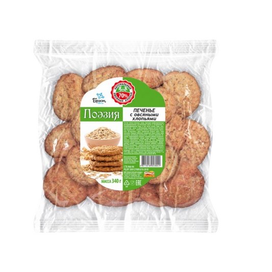 Oat cookies with oat flakes,340g