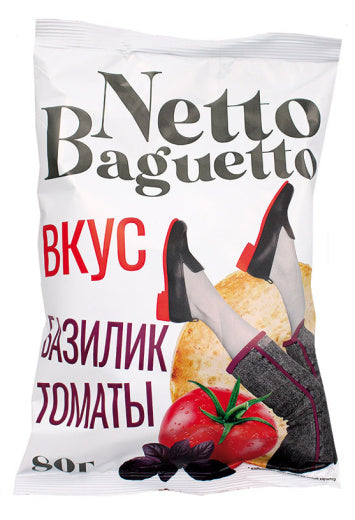 Bread chips  tomato and basil, 80 g